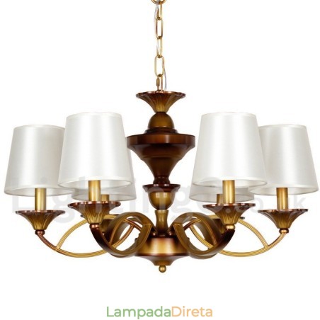 Lustre estilo retrô mediterrâneo estilo vela rústica de 6 luzes Lustre estilo retrô mediterrâneo estilo vela rústica de 6 luzes