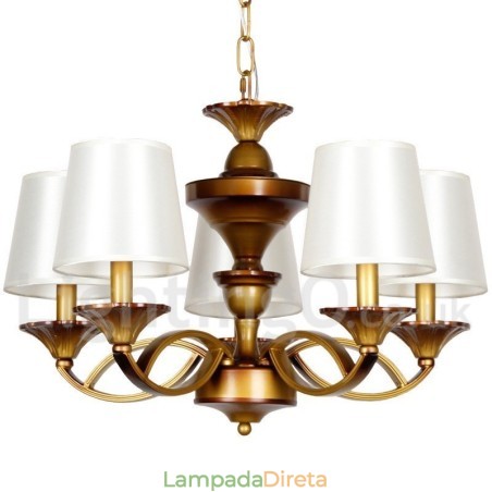 Lustre estilo vela retrô de 5 luzes Lustre estilo vela retrô de 5 luzes