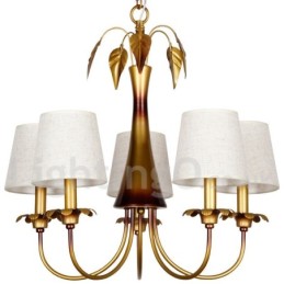 Lustre estilo vela rústica contemporânea moderna de 5 luzes