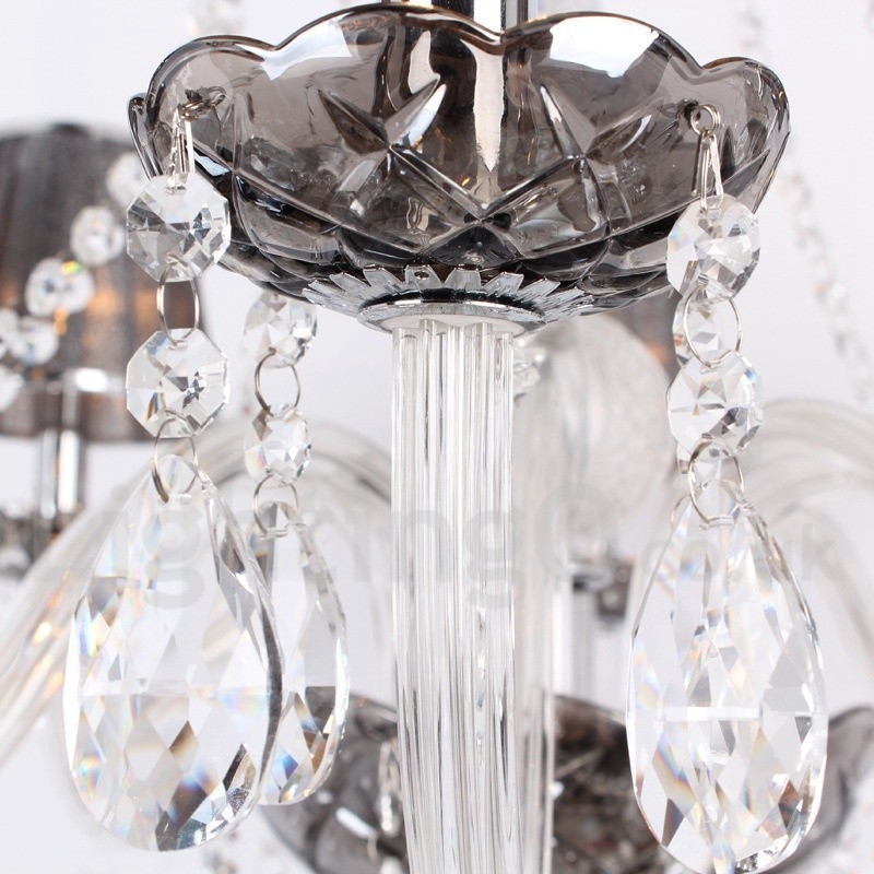 Lustre estilo vela de cristal K9 de 6 luzes