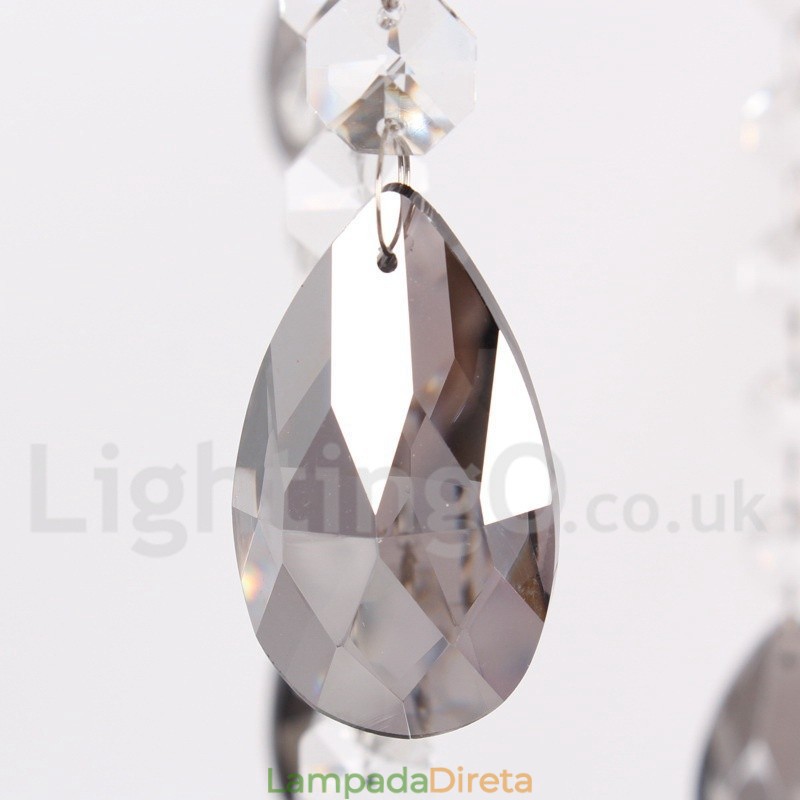 Lustre estilo vela de cristal K9 de 8 luzes