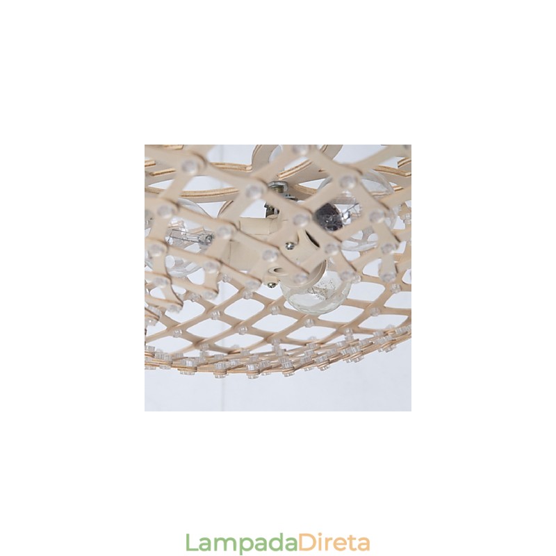 Lustre de madeira vintage