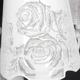 Lustre moderno contemporâneo de 8 luzes estilo vela branca vazada