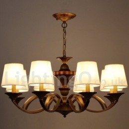Lustre estilo retrô mediterrâneo com 8 luzes estilo vela rústica