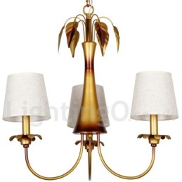 Lustre moderno contemporâneo estilo vela rústica de 3 luzes