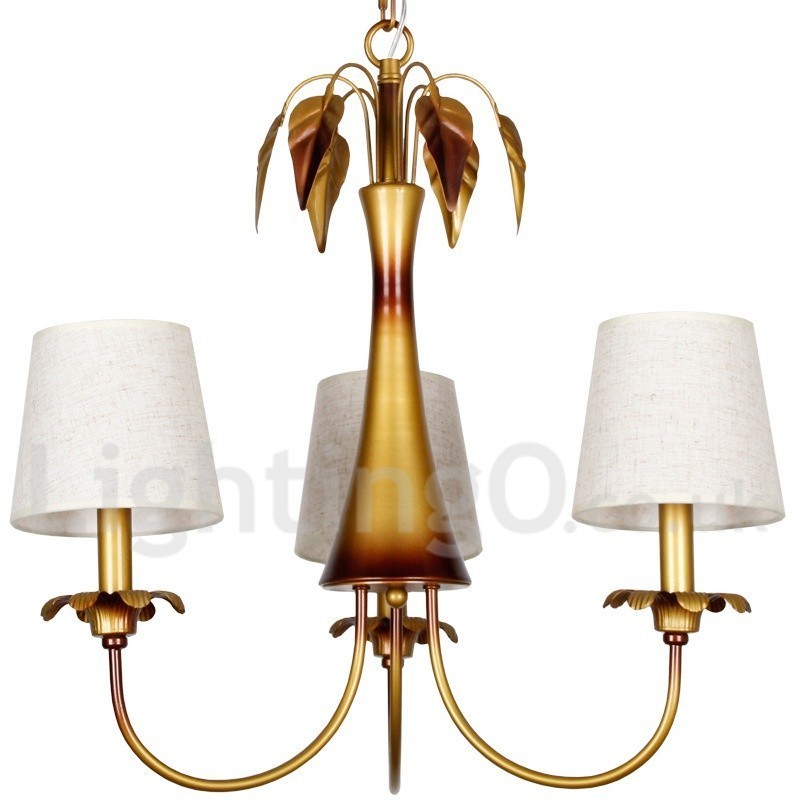 Lustre moderno contemporâneo estilo vela rústica de 3 luzes