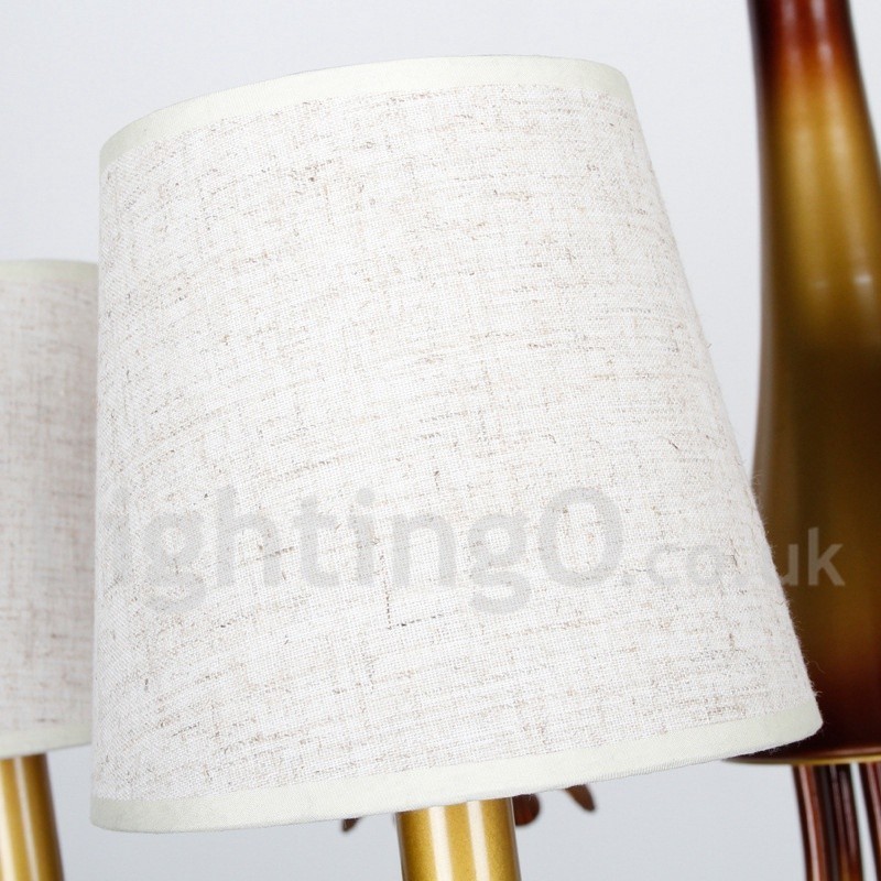 Lustre moderno contemporâneo estilo vela rústica de 3 luzes