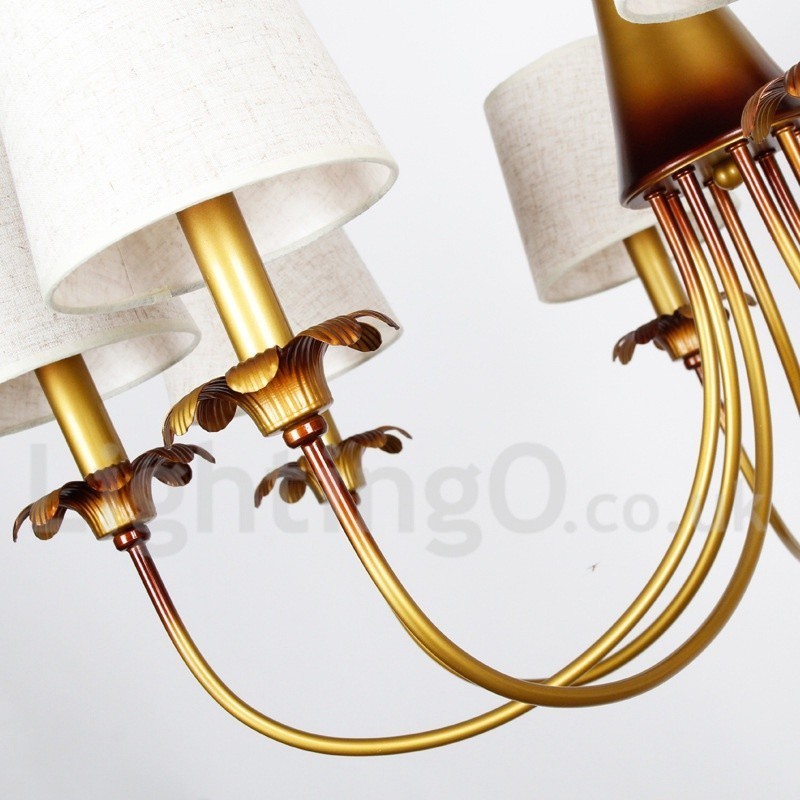 Lustre moderno contemporâneo estilo vela rústica de 3 luzes
