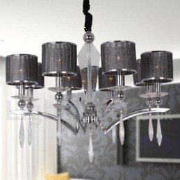 Lustre moderno e contemporâneo estilo vela de 8 luzes