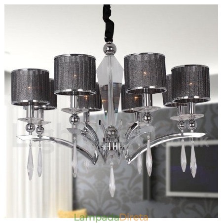 Lustre moderno e contemporâneo estilo vela de 8 luzes Lustre moderno e contemporâneo estilo vela de 8 luzes
