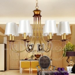 Lustre estilo vela contemporâneo moderno estilo mediterrâneo rústico de 8 luzes