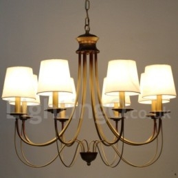 Lustre estilo vela contemporâneo moderno estilo mediterrâneo rústico de 8 luzes