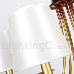Lustre estilo vela contemporâneo moderno estilo mediterrâneo rústico de 8 luzes