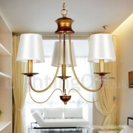 Lustre estilo vela contemporâneo moderno estilo mediterrâneo rústico de 3 luzes