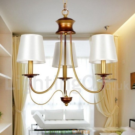 Lustre estilo vela contemporâneo moderno estilo mediterrâneo rústico de 3 luzes Lustre estilo vela contemporâneo moderno estilo mediterrâneo rústico de 3 luzes