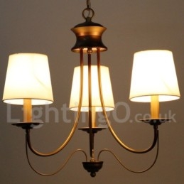 Lustre estilo vela contemporâneo moderno estilo mediterrâneo rústico de 3 luzes