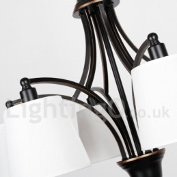 Lustre estilo vela contemporâneo retrô rústico de 5 luzes