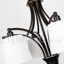 Lustre estilo vela contemporâneo retrô rústico de 6 luzes