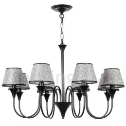 Lustre estilo vela preta retrô contemporâneo moderno rústico de 8 luzes