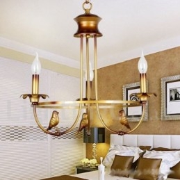 Lustre estilo vela retrô de 3 luzes