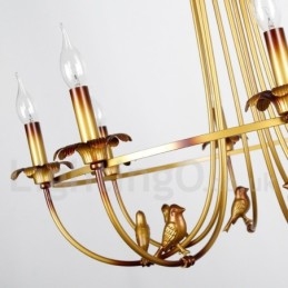 Lustre estilo vela retrô de 3 luzes