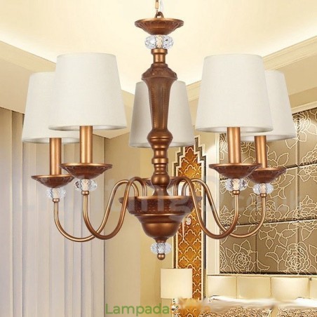 Lustre estilo vela retrô preto rústico de 5 luzes Lustre estilo vela retrô preto rústico de 5 luzes