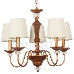 Lustre estilo vela retrô preto rústico de 5 luzes