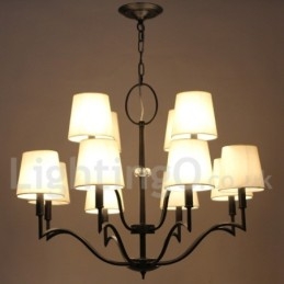 Lustre moderno e contemporâneo estilo vela de 12 luzes