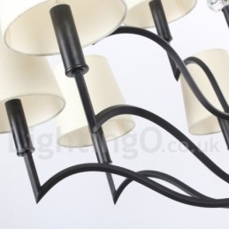 Lustre moderno e contemporâneo estilo vela de 12 luzes