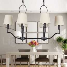 Lustre moderno e contemporâneo estilo vela de 6 luzes