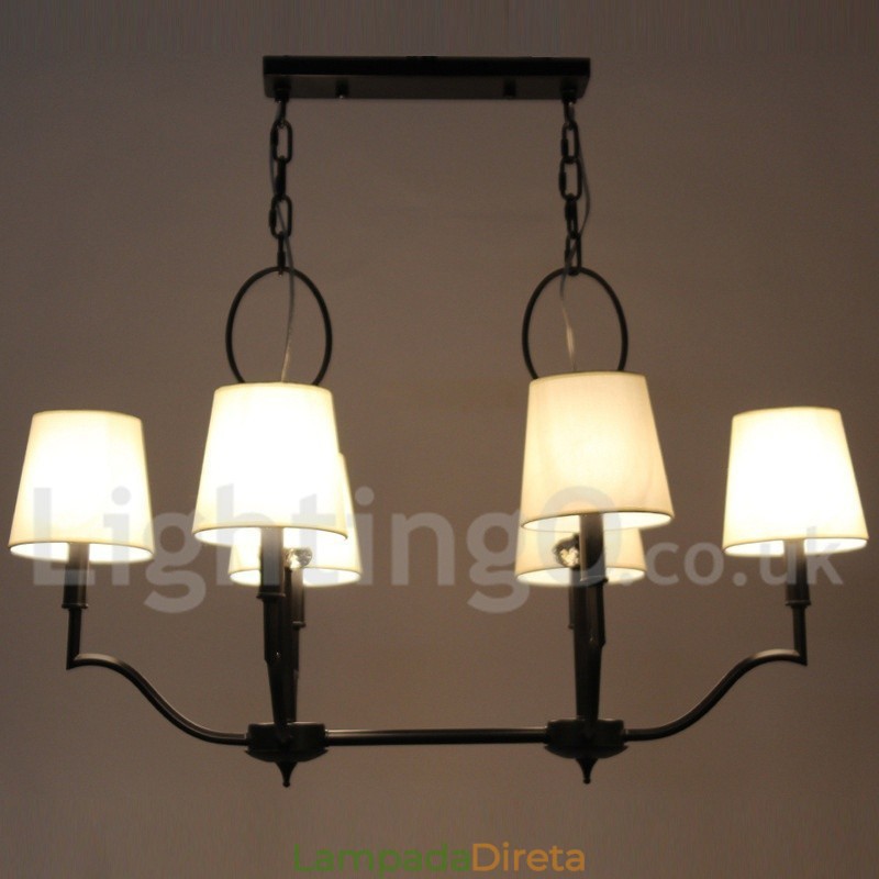 Lustre moderno e contemporâneo estilo vela de 6 luzes