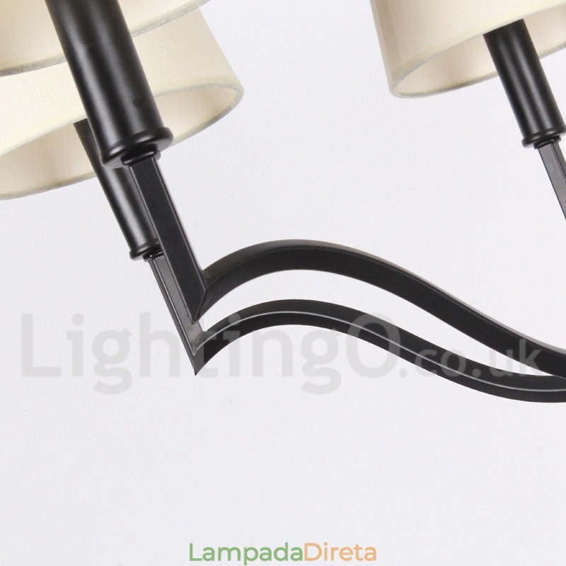 Lustre moderno e contemporâneo estilo vela de 6 luzes