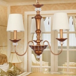 Lustre estilo vela retrô de 3 luzes