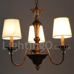 Lustre estilo vela retrô de 3 luzes