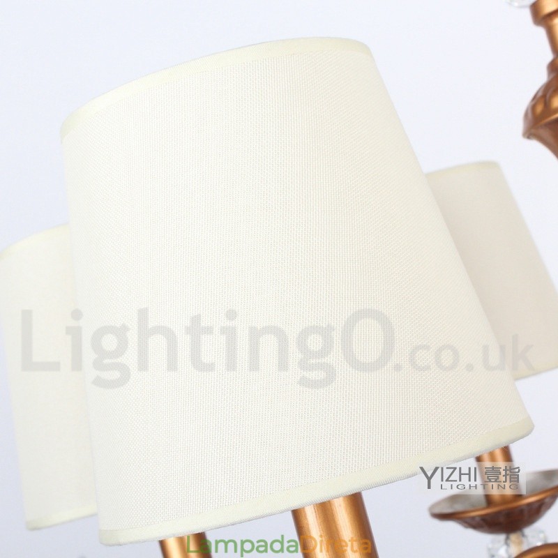 Lustre estilo vela retrô de 3 luzes