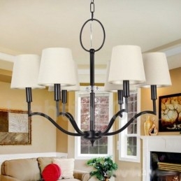 Lustre moderno e contemporâneo estilo vela de 6 luzes