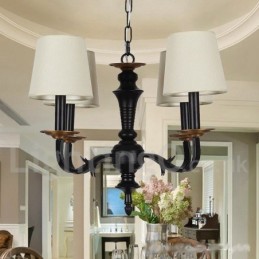 Lustre estilo vela retrô de 4 luzes