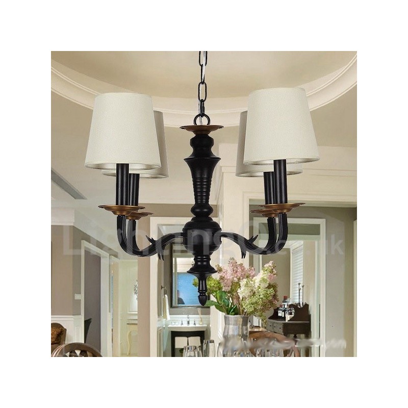 Lustre estilo vela retrô de 4 luzes