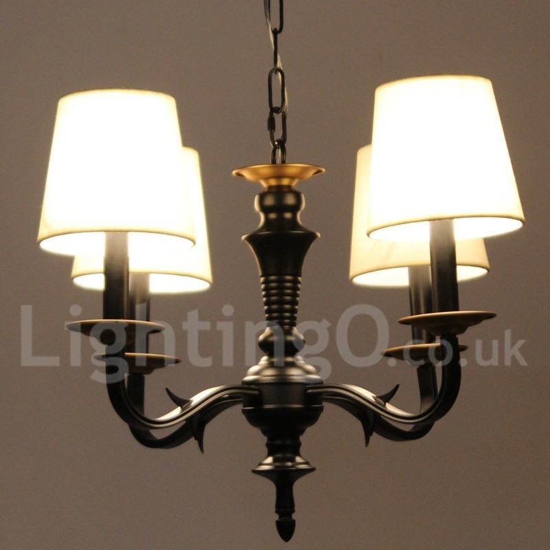 Lustre estilo vela retrô de 4 luzes