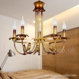 Lustre estilo vela retrô de 5 luzes