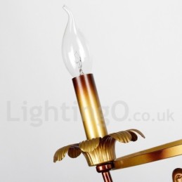 Lustre estilo vela retrô de 5 luzes