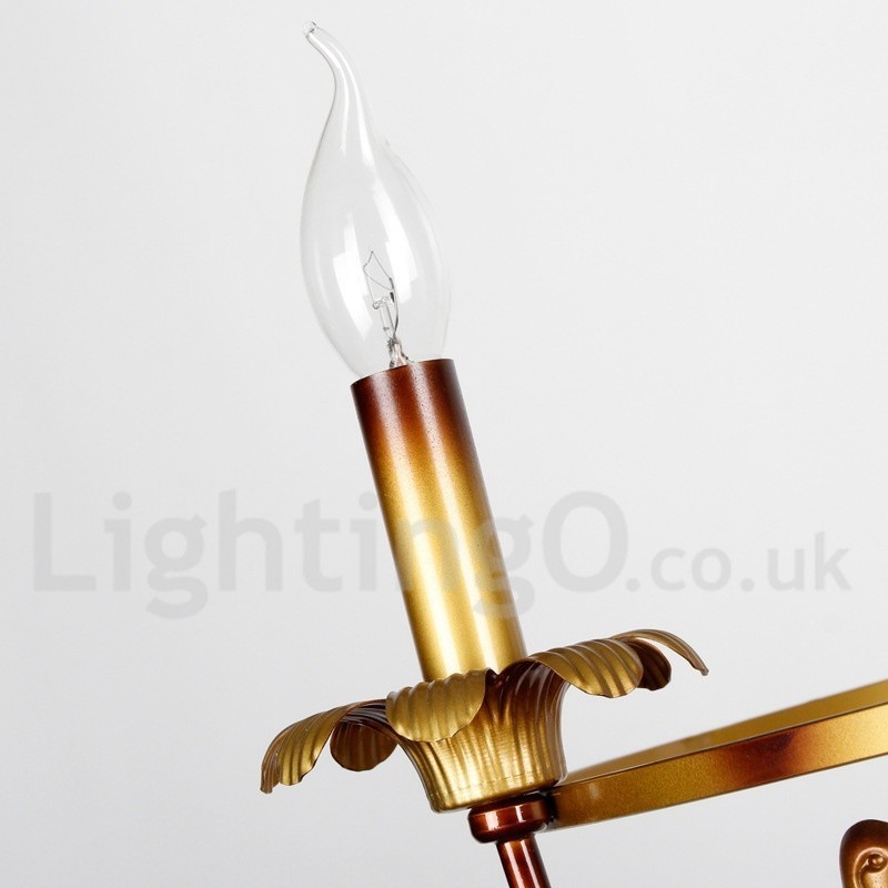 Lustre estilo vela retrô de 5 luzes