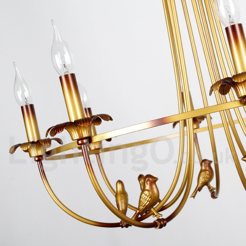 Lustre estilo vela retrô de 5 luzes