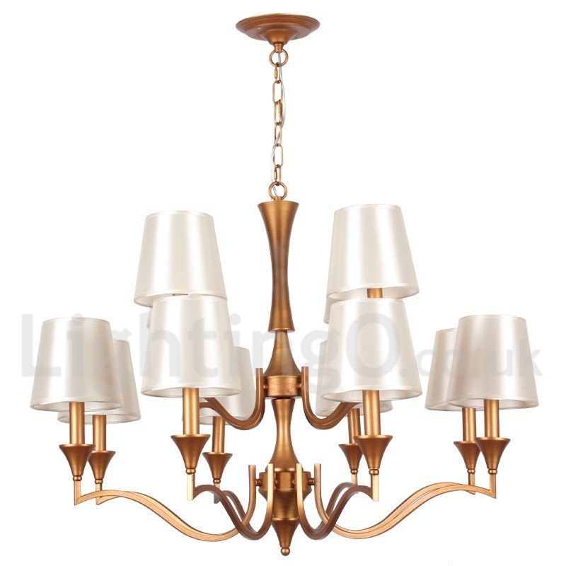 Lustre estilo vela estilo mediterrâneo de 12 luzes