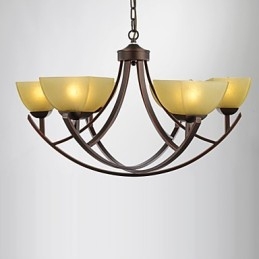 Lustre 6 Luzes Tradicional Clássico Vintage Metal