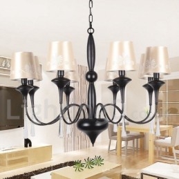 Lustre estilo vela de 8 luzes