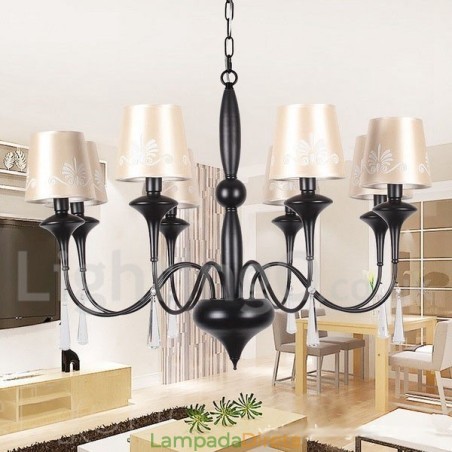 Lustre estilo vela de 8 luzes Lustre estilo vela de 8 luzes