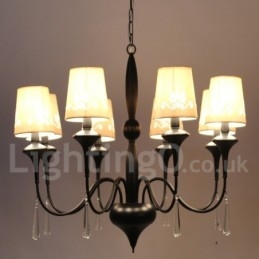 Lustre estilo vela de 8 luzes