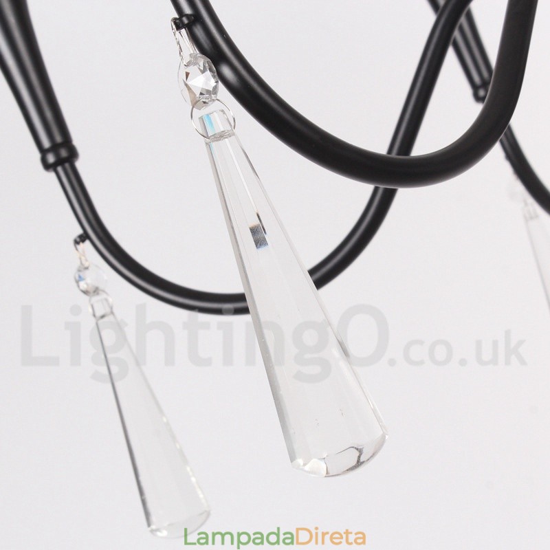Lustre estilo vela de 8 luzes