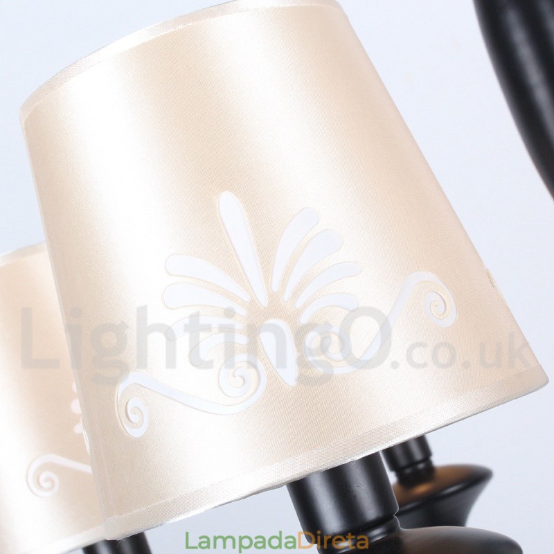 Lustre estilo vela de 8 luzes